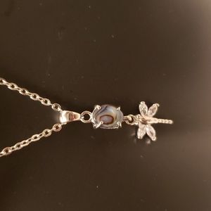 Crystal Abalone Dragon Fly Necklace (3For$15 item)